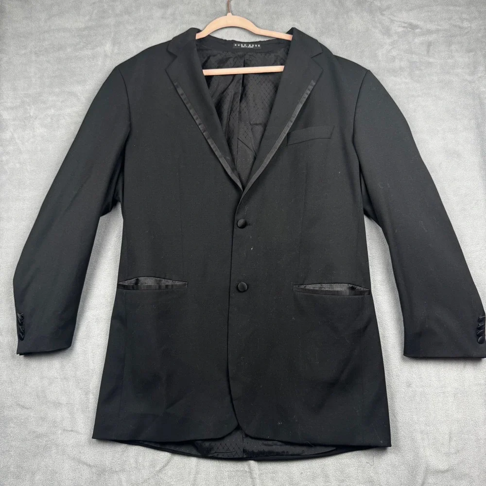 Hugo Boss Mens Tuxedo Jacket Black Super 100 Wool Blazer Made in Germany Formal